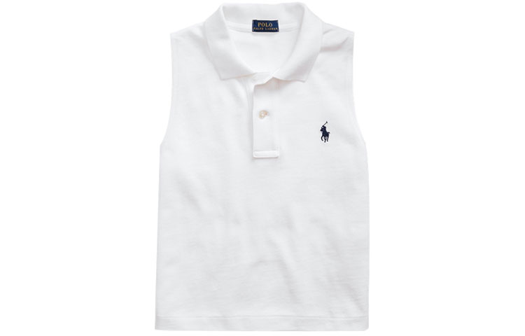 Футболка поло женская белая Polo Ralph Lauren — фото 2