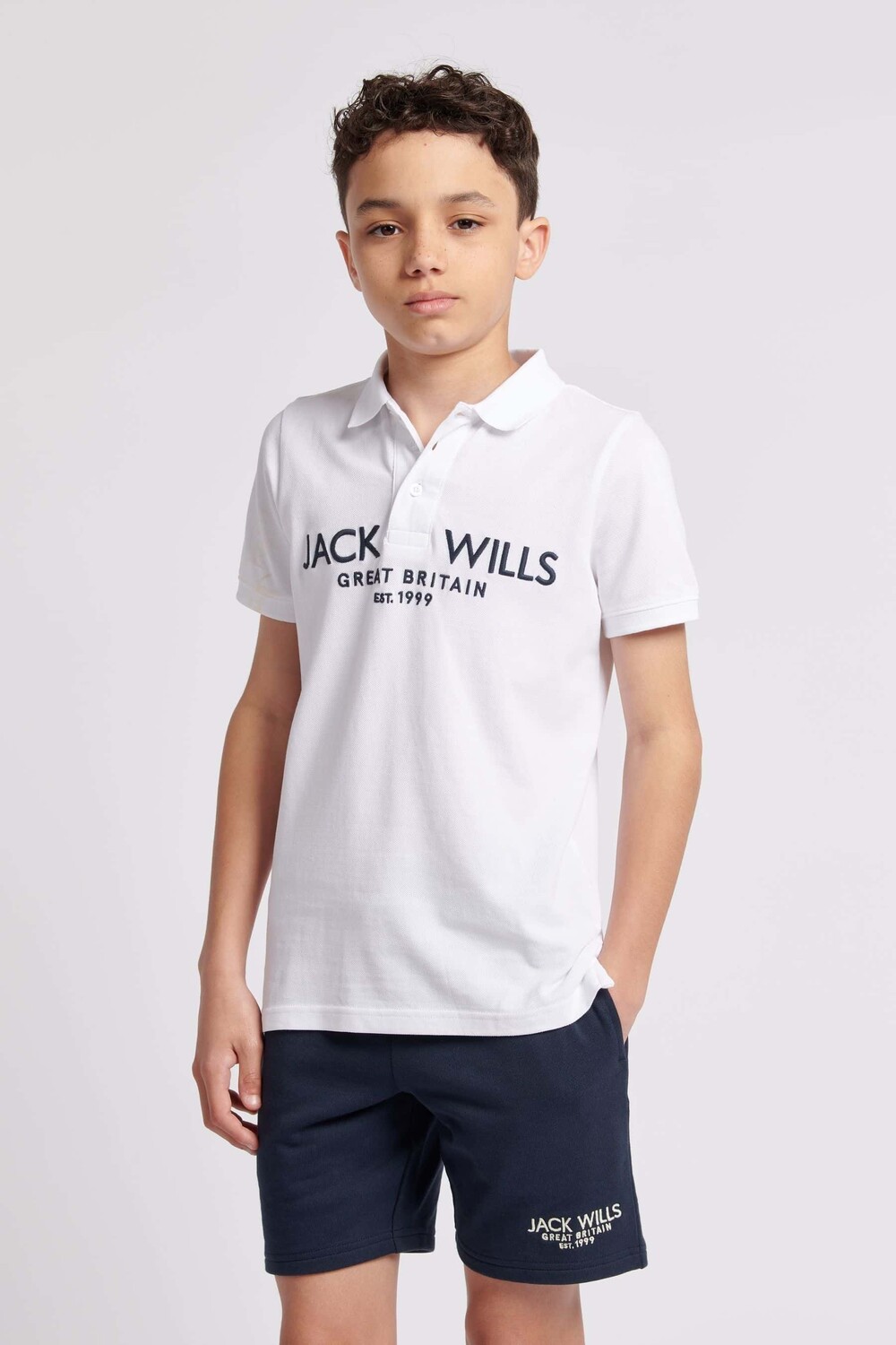 

Рубашка-Поло из пике для мальчика Jack Wills, белый