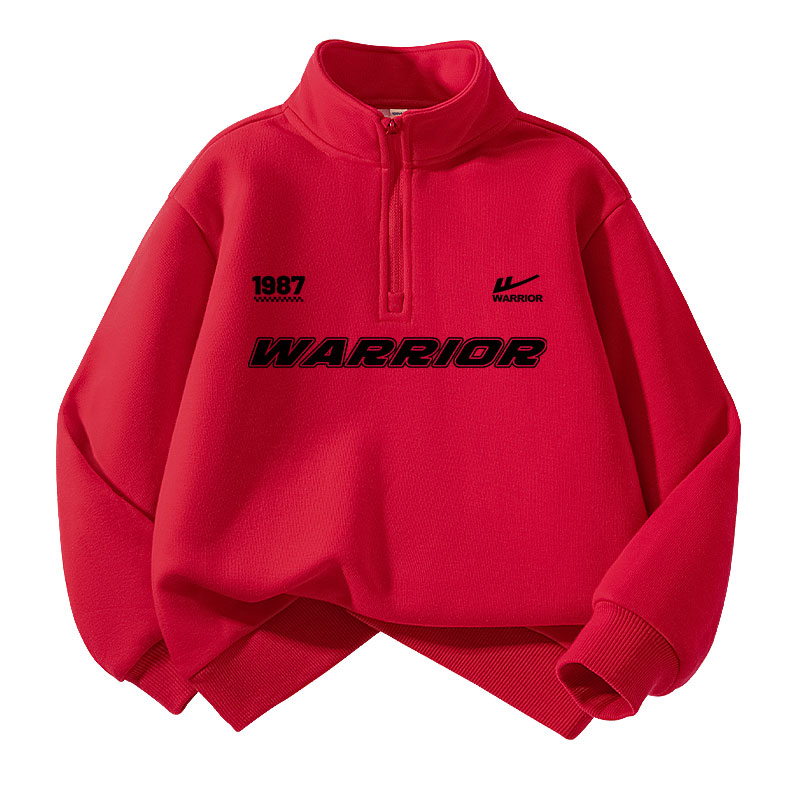 Детский свитшот с полуоткрытым воротником Moderate WARRIOR, [fleece-lined]серый/h pure черный english — фото 4