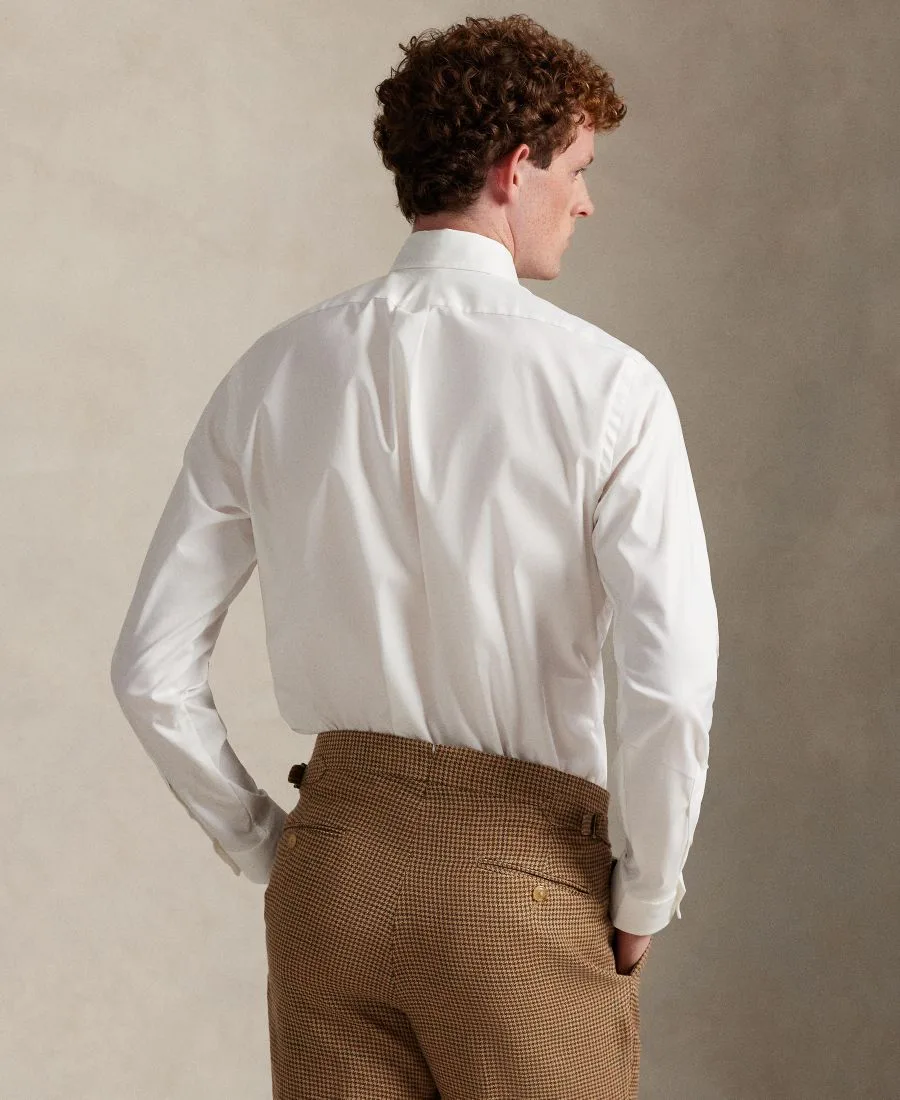 Мужская классическая рубашка из высококачественной саржи Polo Ralph Lauren, белый — фото 3