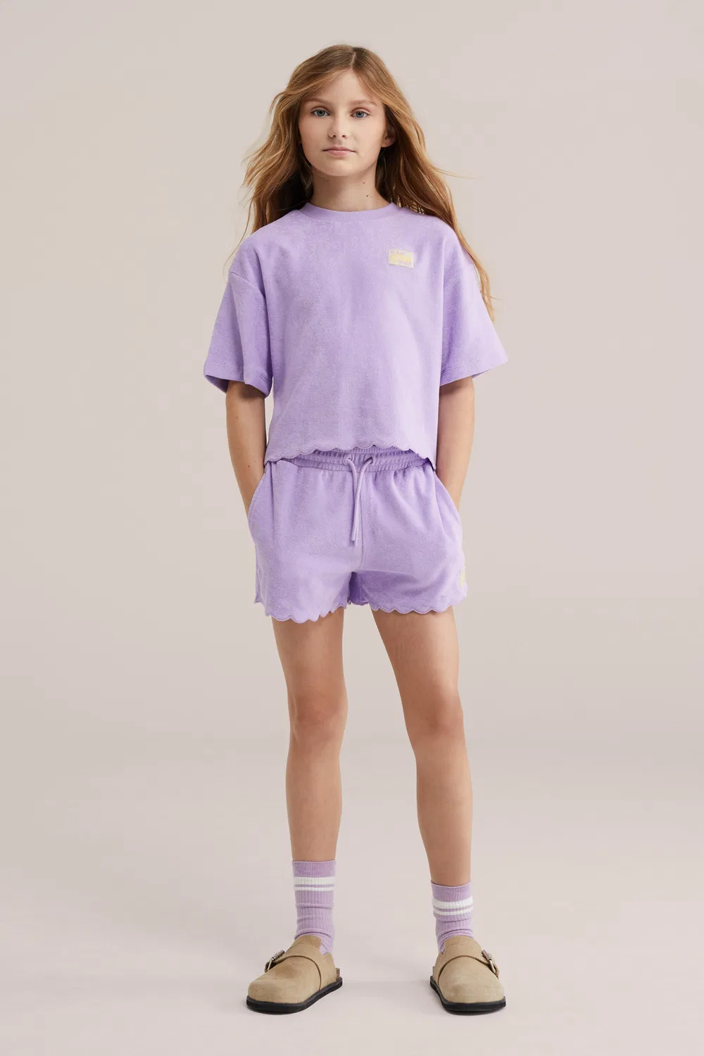 Брюки свободного кроя We Fashion, Lavender — фото 4