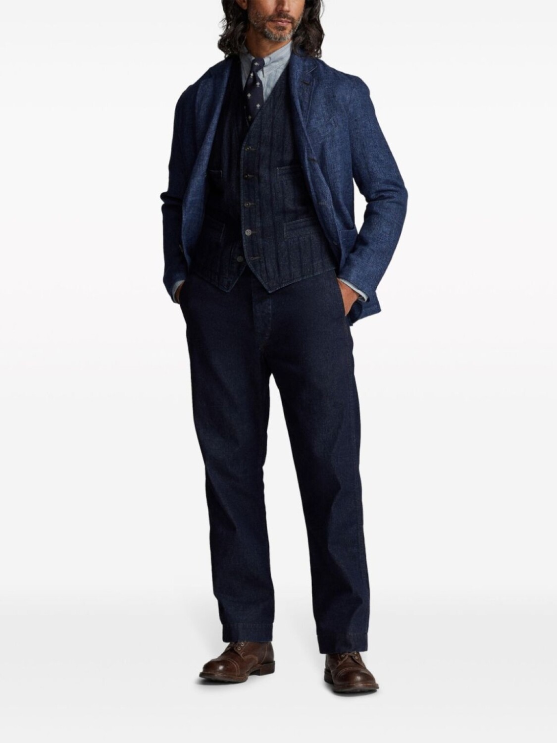 Брюки чинос из денима Ralph Lauren RRL, синий — фото 2