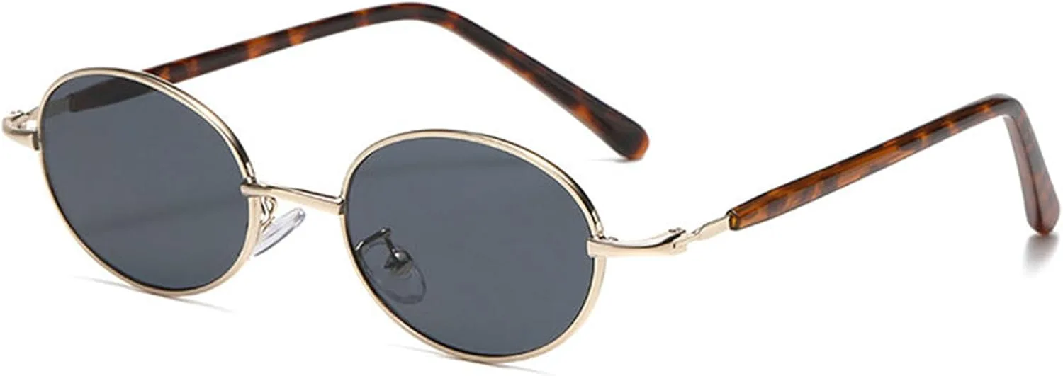 

Солнцезащитные очки Willochra овальной формы для женщин, стильные, с металлической оправой, маленькие круглые, модные, с защитой от УФ-излучения UV400, C2