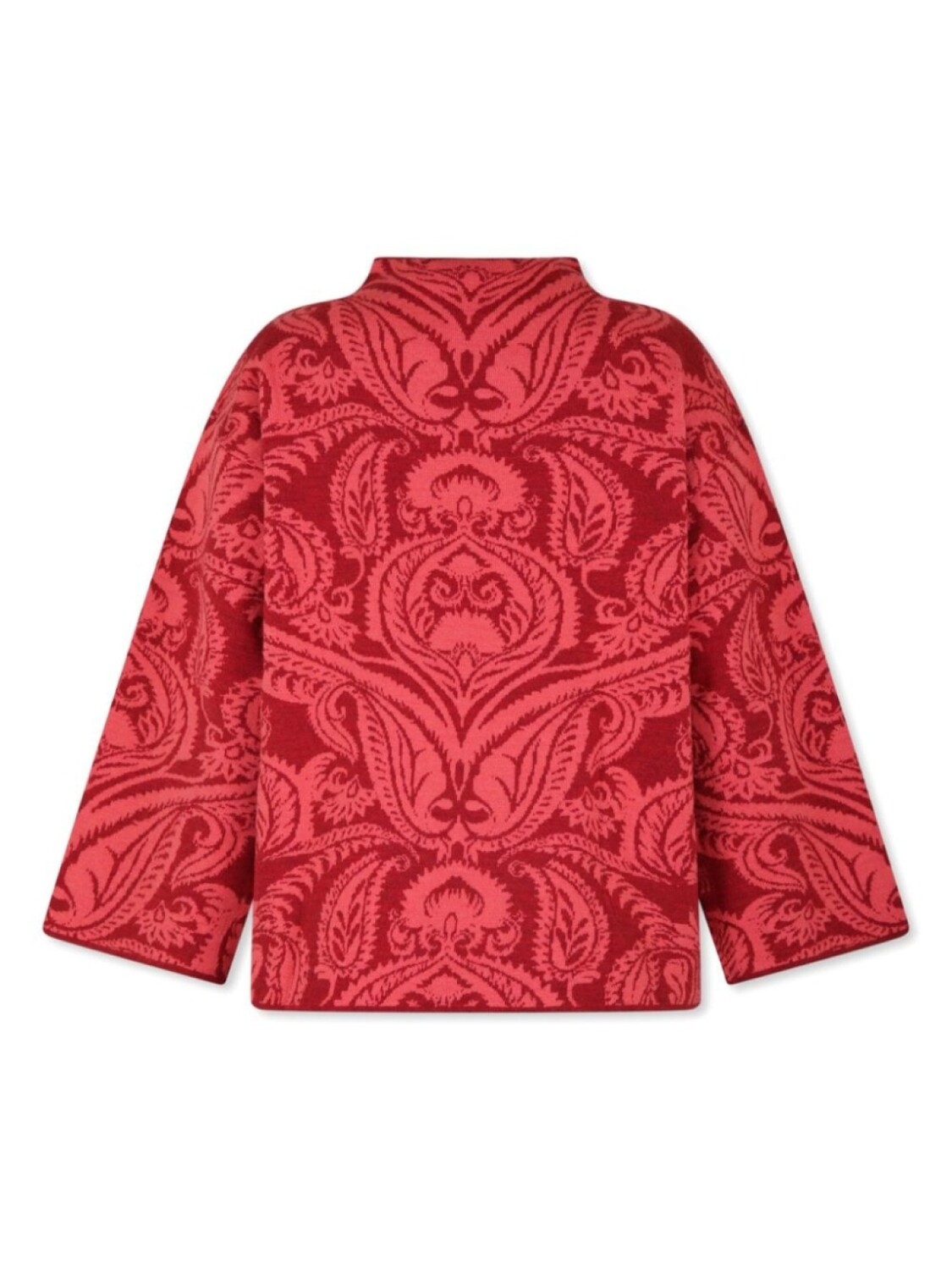 ETRO KIDS жаккардовый свитер с воротником-стойкой, красный — фото 2