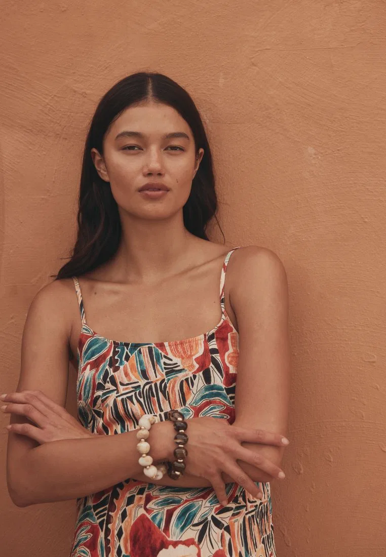 Летнее платье-миди, на бретелях, Summer Dress Next, красный — фото 3