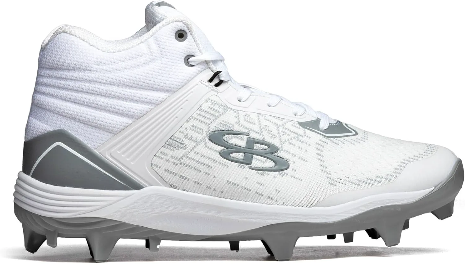 Бутсы Boombah Viper Pureknit для мужчин с формованной средней подошвой - Status - несколько цветовых вариантов - несколько размеров, белый/серый — фото 2