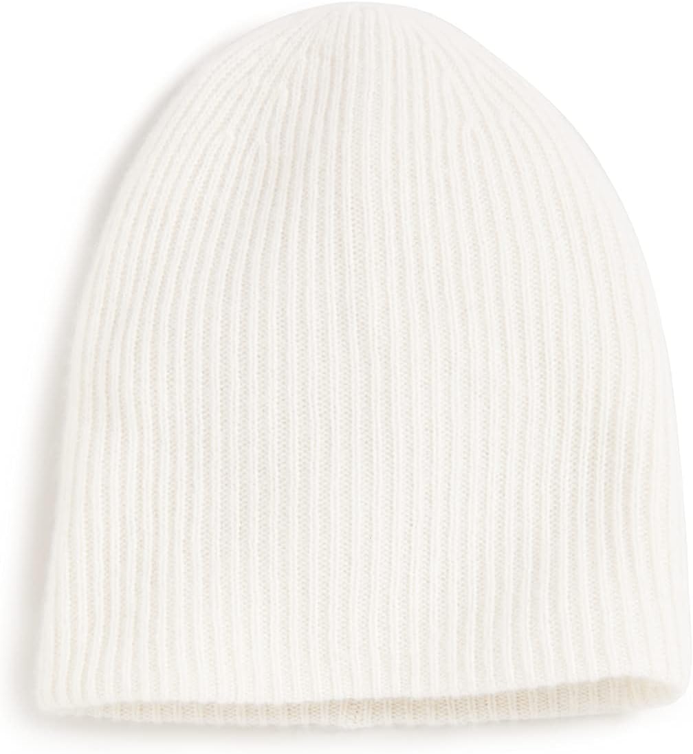 

Женская кашемировая плюшевая шапка в рубчик White & Warren, Soft White