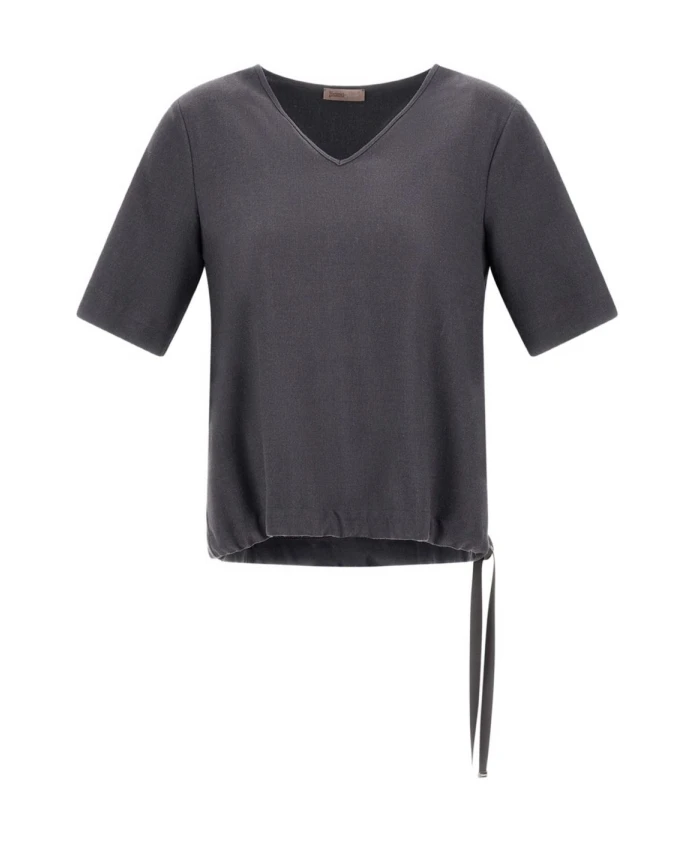 

Курортная футболка из меланжевой фланели. Herno, серый