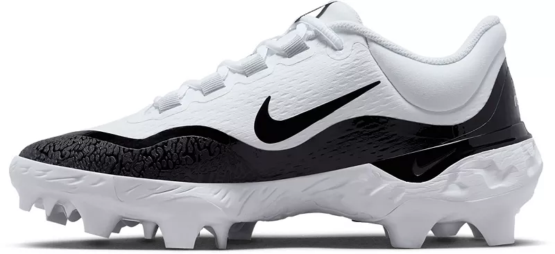 Мужские бейсбольные бутсы Nike Alpha Huarache Elite 4 MCS, белый/черный — фото 3