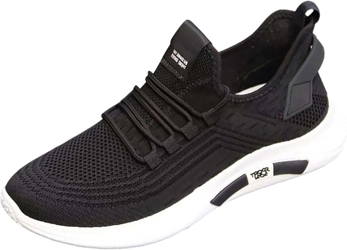 

Мужские дышащие повседневные обувь из сетки, летние легкие спортивные кроссовки для ходьбы и бега, удобные, с противоскользящей подошвой Generic, черный