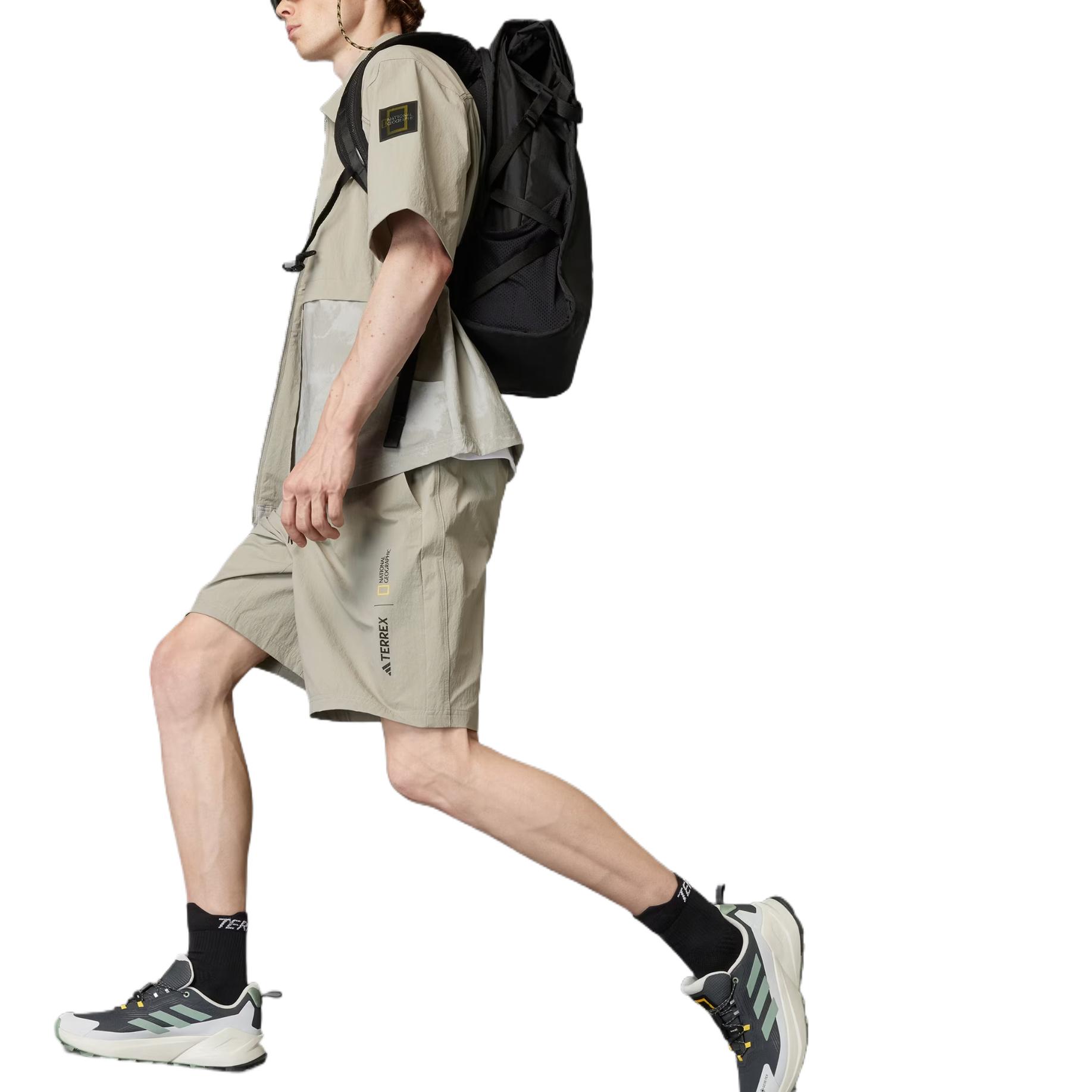 Повседневные шорты мужские gray beige Adidas, серо-бежевый — фото 3