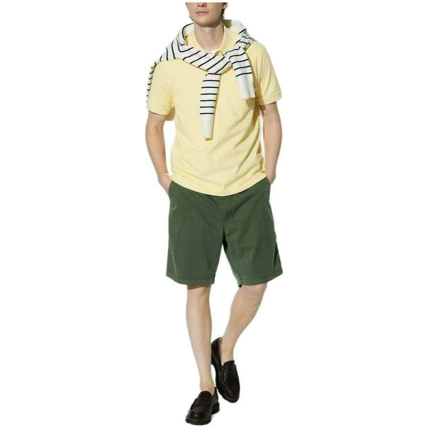 Повседневные шорты мужские тёмно-оливковые UNIQLO — фото 4