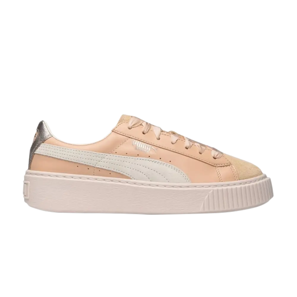 

Кроссовки Wmns Basket Platform Up Puma, желто-коричневый