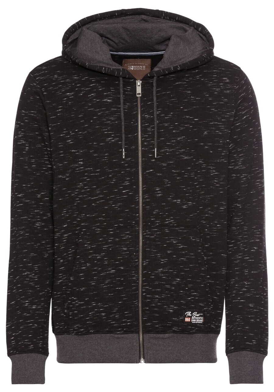 

Толстовка с капюшоном на молнии Man's World Zip-Up Hoodie, пятнистый черный