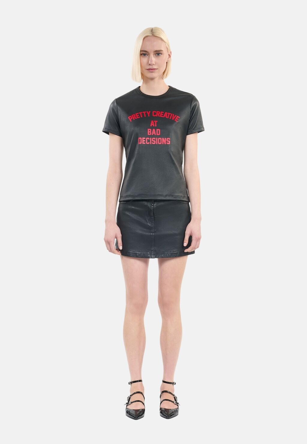 

Блуза SÉRI PRETTY CREATIVE TEE MANCHES COURTES The Kooples, черный