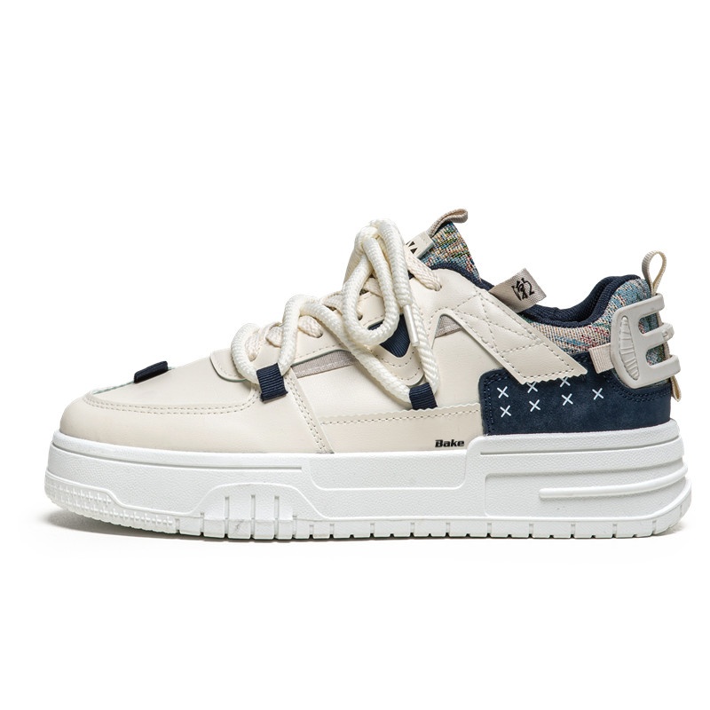 

Износостойкие, амортизирующие, низкие мужские кроссовки BAKE, Beige Blue