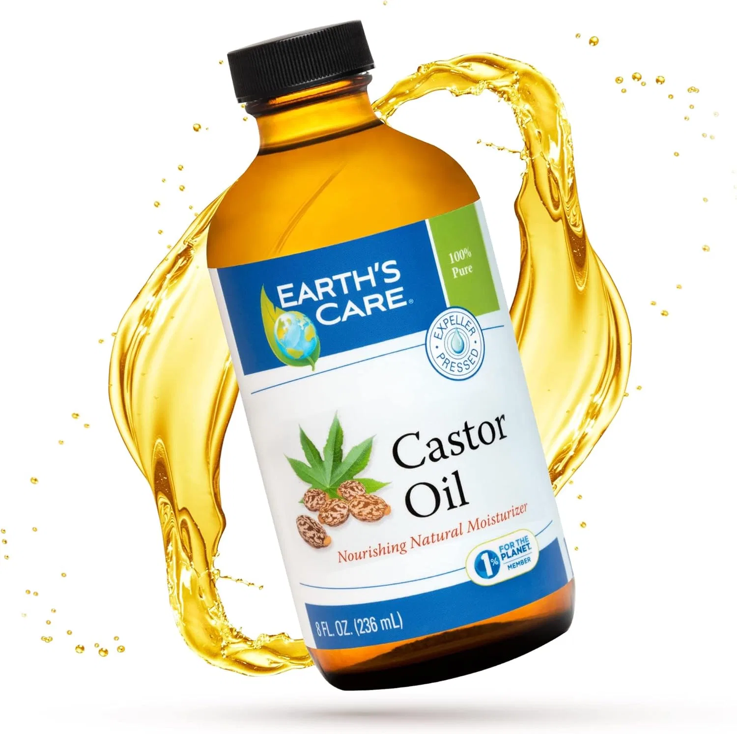 Касторовое масло 100% чистое 236 мл от Earth's Care Earth'S Care