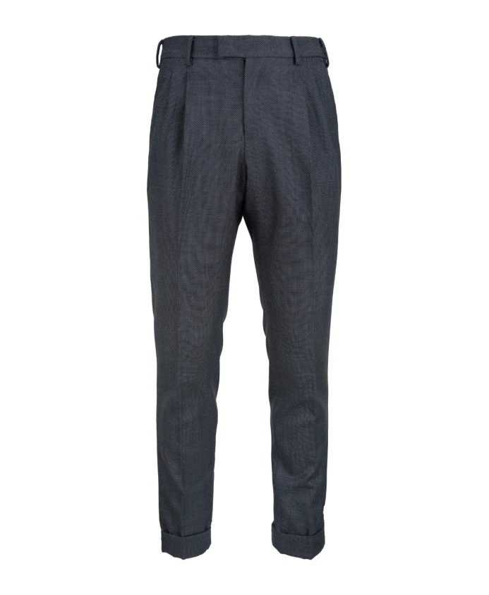 

Мужские шерстяные брюки с пуговицей, молнией и крючком. Pt Torino, серый