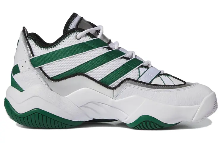 Adidas originals Top Ten Vintage Мужские баскетбольные кроссовки, White/Green — фото 2
