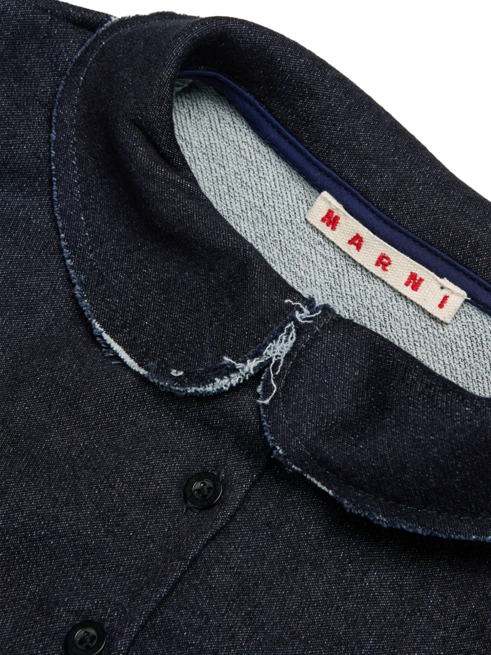 Джинсовая блузка с объемными рукавами Marni Kids, синий — фото 4