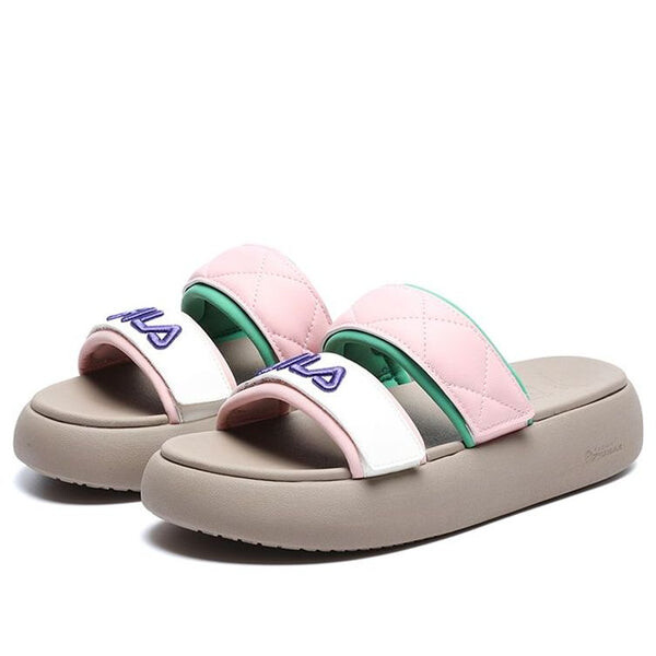 Тапочки donut 'brown white pink' Fila, коричневый — фото 2