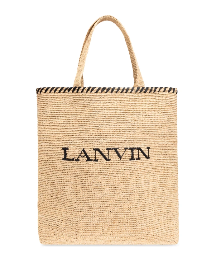 

Тканая сумка шоппер Lanvin, бежевый