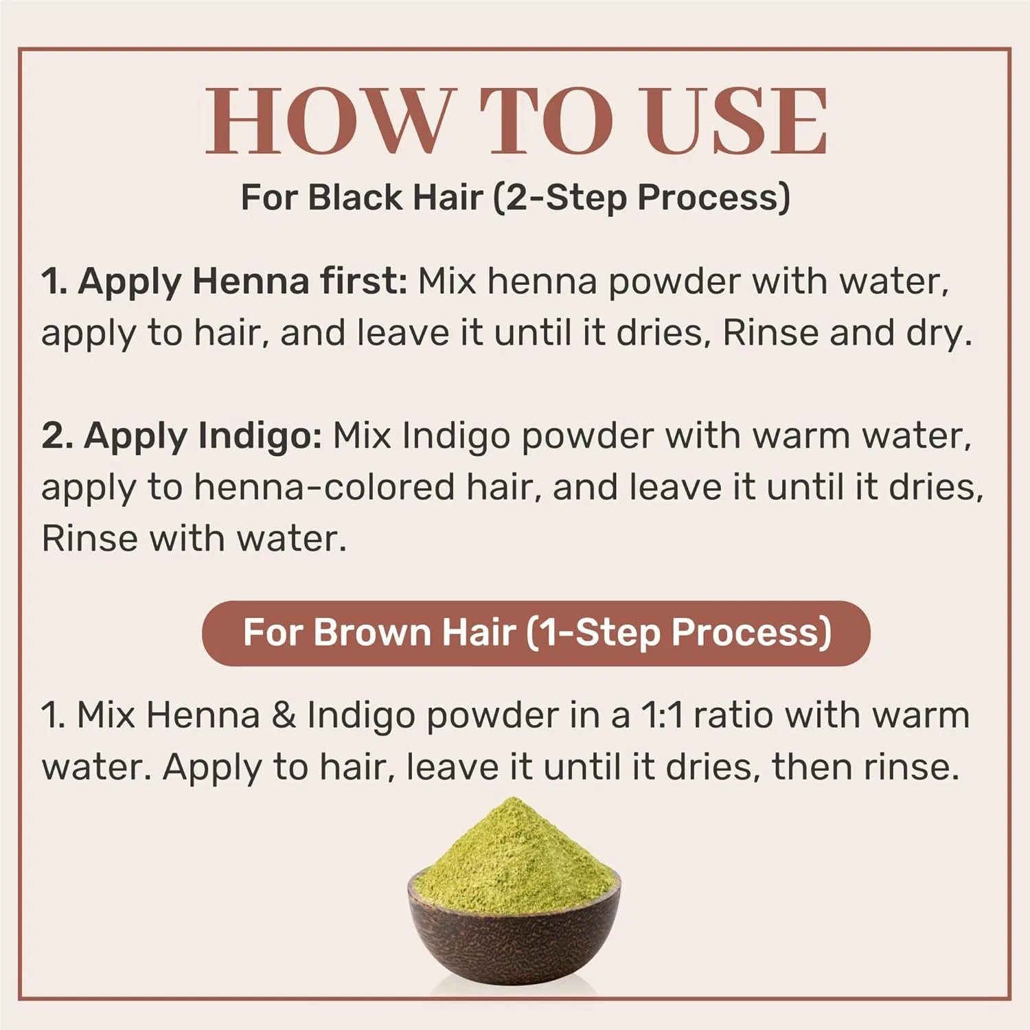 Набор натуральных красок для волос Pure Henna & Indigo Powder от SAMYAM Samyam, Brown (Henna) — фото 2