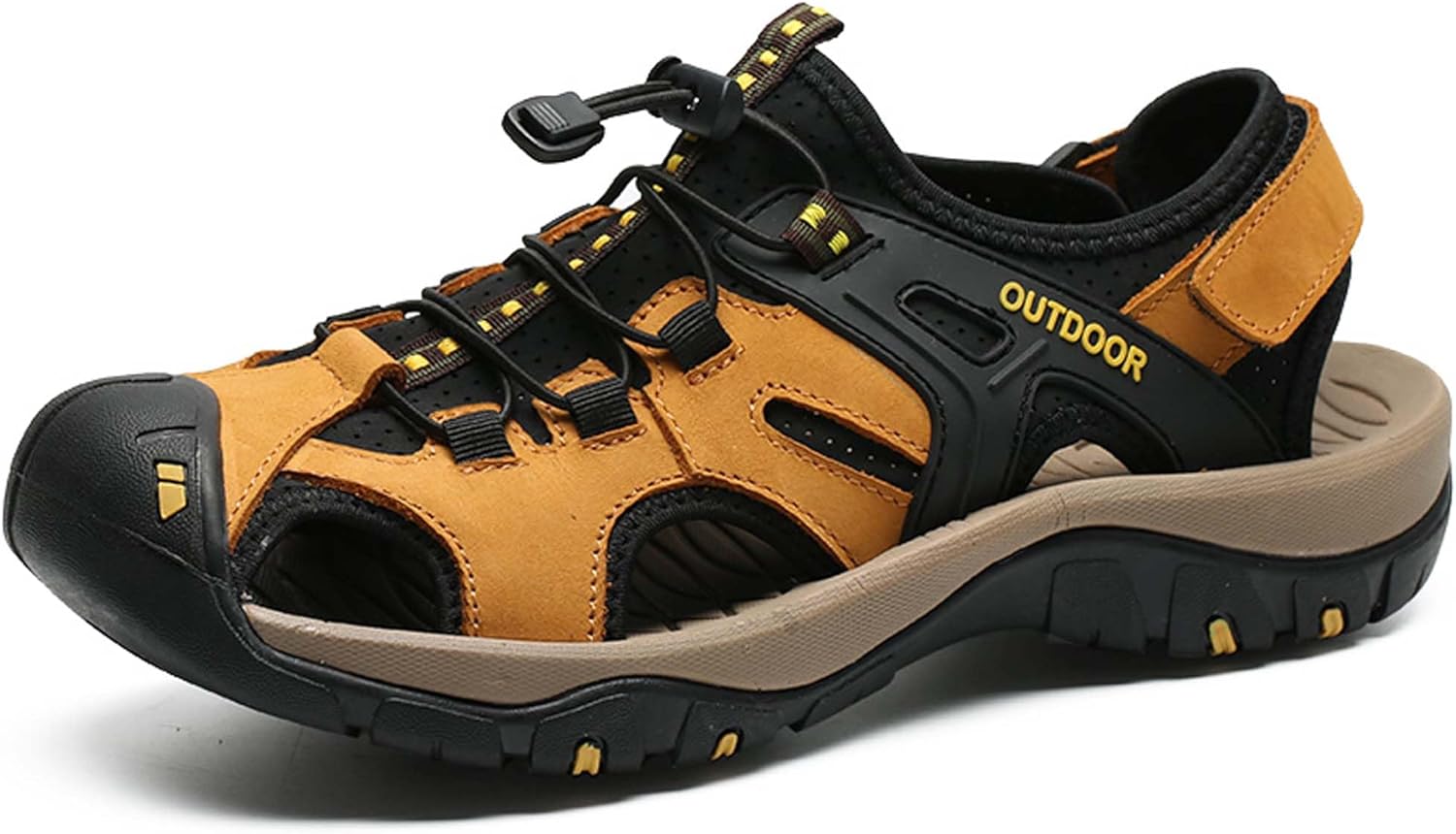 

Мужские сандалии для улицы, спортивные сандалии, походные сандалии, водная обувь, удобные, мягкие и дышащие, противоскользящие и износостойкие Vtiao, коричневый