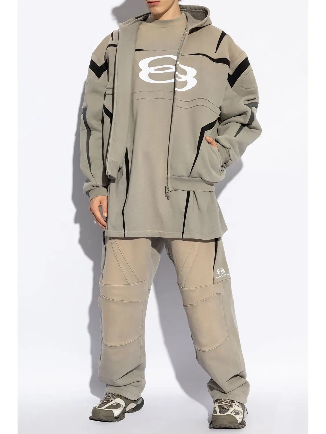 Брюки Biker Balenciaga, серый — фото 2