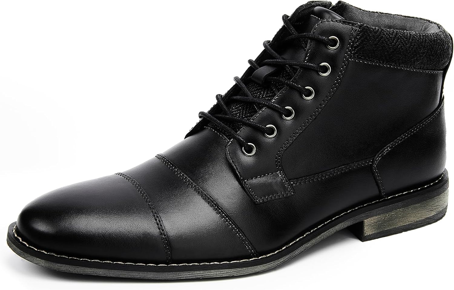 

Мужские модные ботинки - черные классические броги из натуральной кожи, оксфорды на щиколотку Arcbrothers