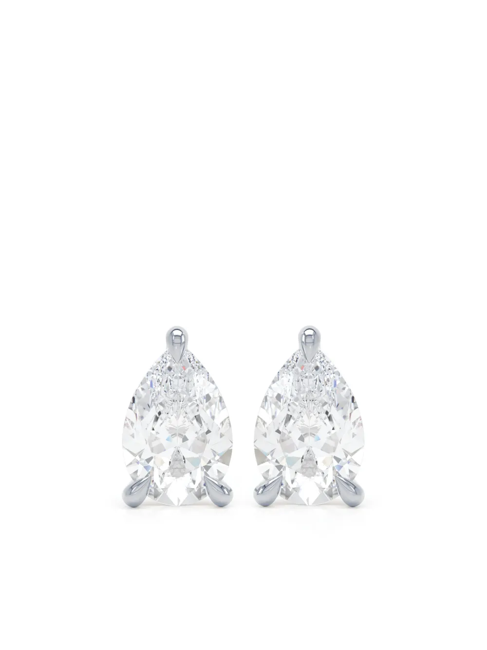 

Серьги The Pear из переработанного белого золота с бриллиантами LOEV, серебяный