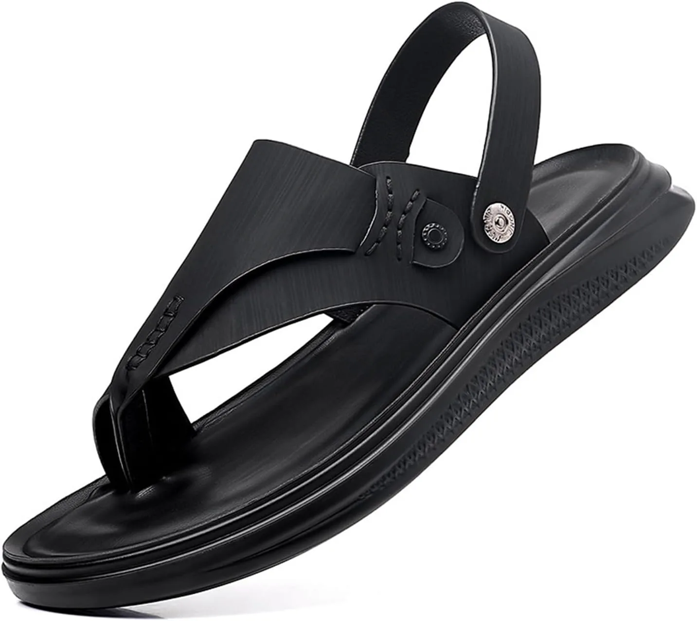 

Летние ортопедические сандалии для мужчин с поддержкой свода стопы, повседневные легкие тапочки с кольцом для большого пальца, шлепанцы для мужчин, пляжные шлепанцы, для подошвенного фасциита WCXTY, черный