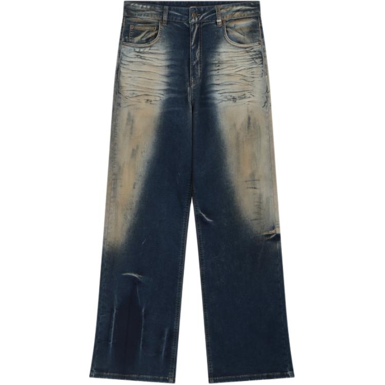 

We11Done Мужские джинсы, синие, прямого кроя