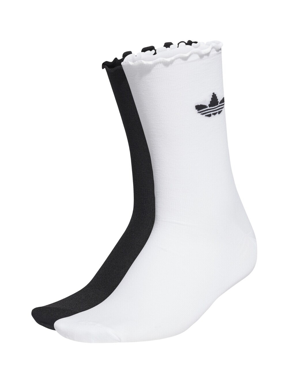 

Носки ADIDAS ORIGINALS Semi-Sheer Ruffle Crew, черно-белый