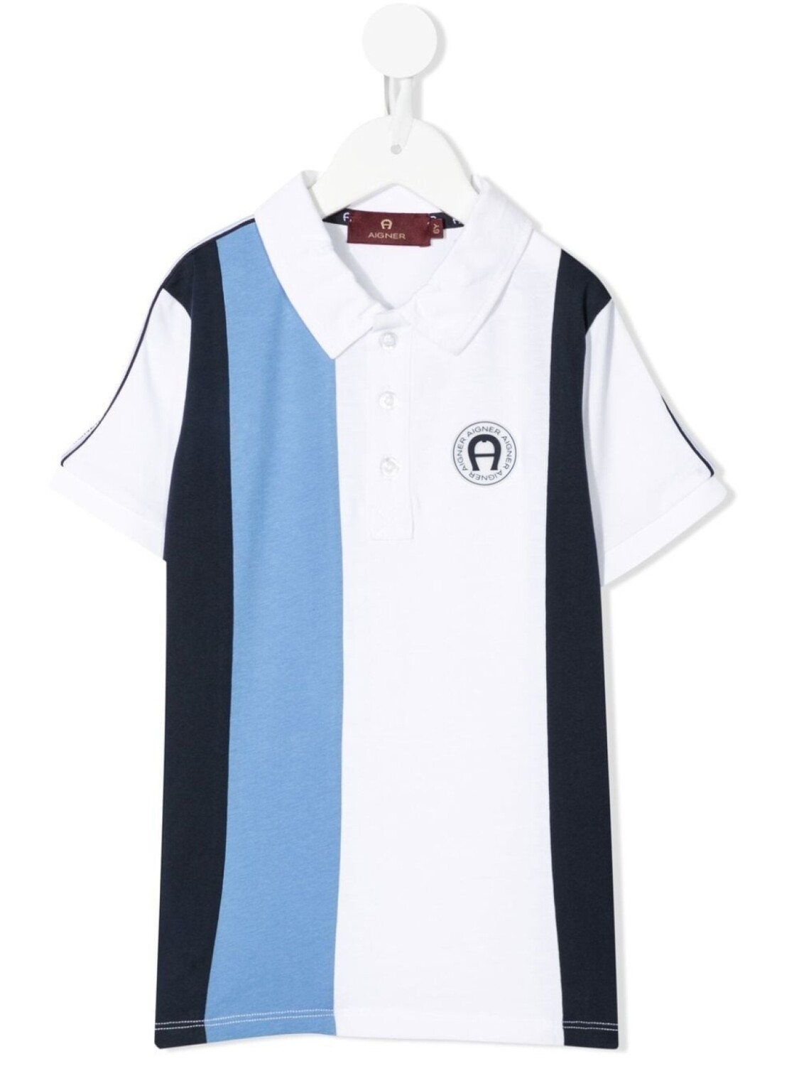 

Aigner Kids полосатая рубашка поло с короткими рукавами, синий