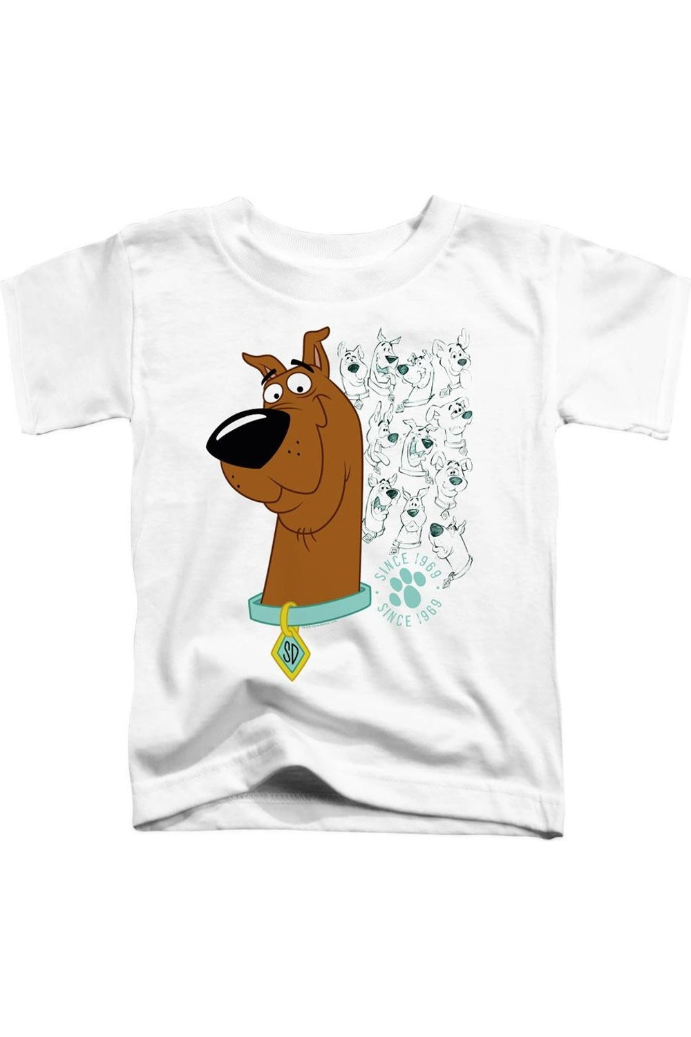 

Футболка с коротким рукавом Scooby Doo "Эволюция Скуби-Ду" для малышей Gildan, белый