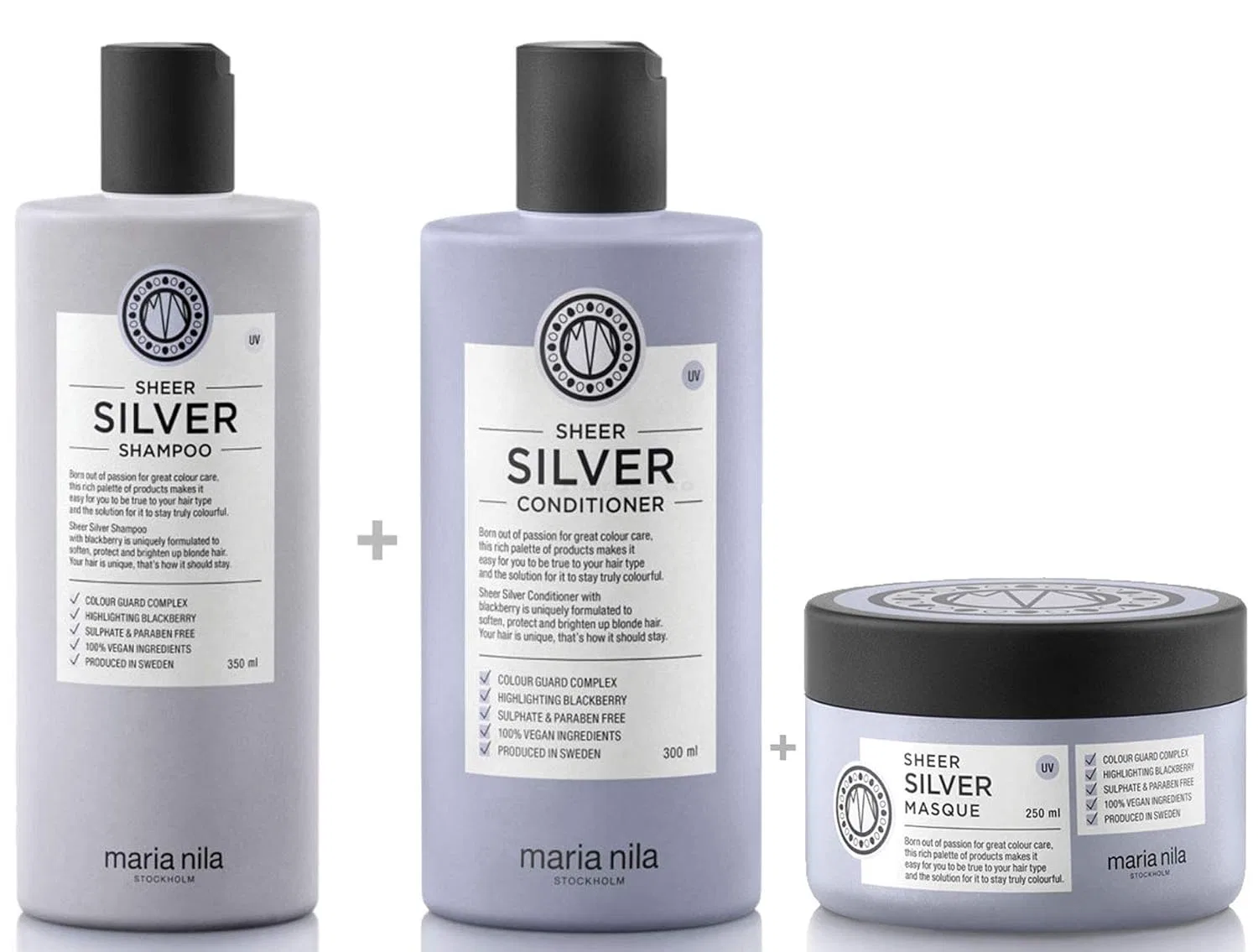 Набор Sheer Silver от Maria Nila: шампунь, кондиционер и маска Generisch