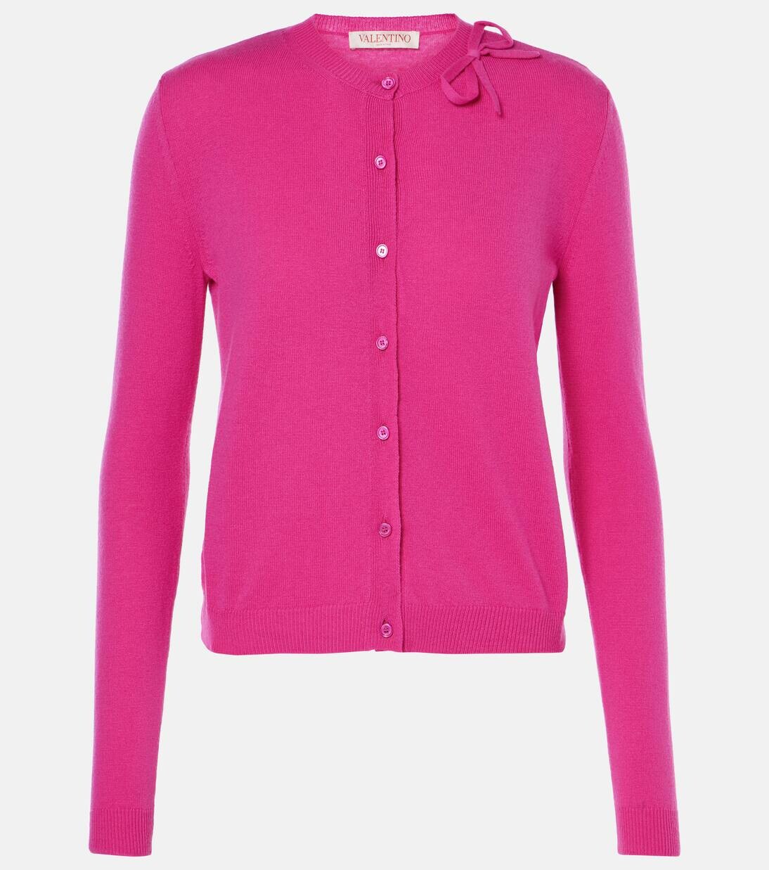 

Шерстяной кардиган Valentino, цвет pink pp