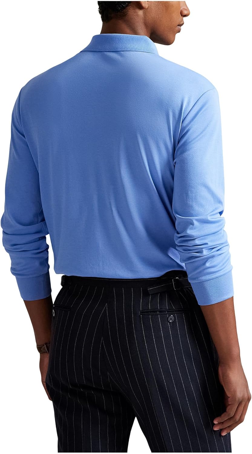 POLO RALPH LAUREN Мужская классическая поло из мягкого хлопка, Fall Blue 1 — фото 2