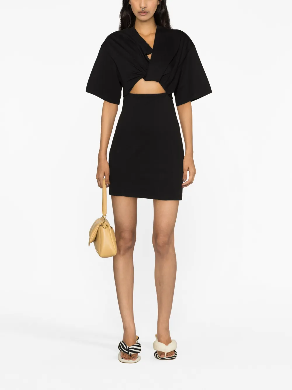 Платье мини La Robe T-shirt Bahia JACQUEMUS, черный — фото 2