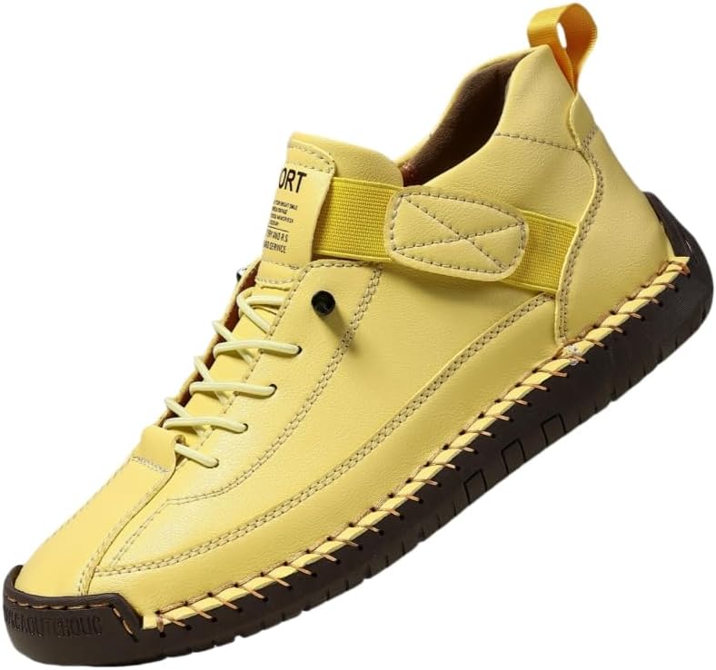 

Модные мужские повседневные кроссовки - прочные, с нескользящей мягкой подошвой, осенне-зимние спортивные кеды с комфортной посадкой Hoalox, желтый