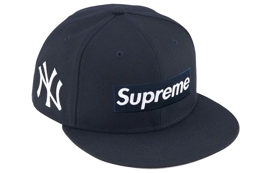 

Кепка Supreme с логотипом, темно-синий