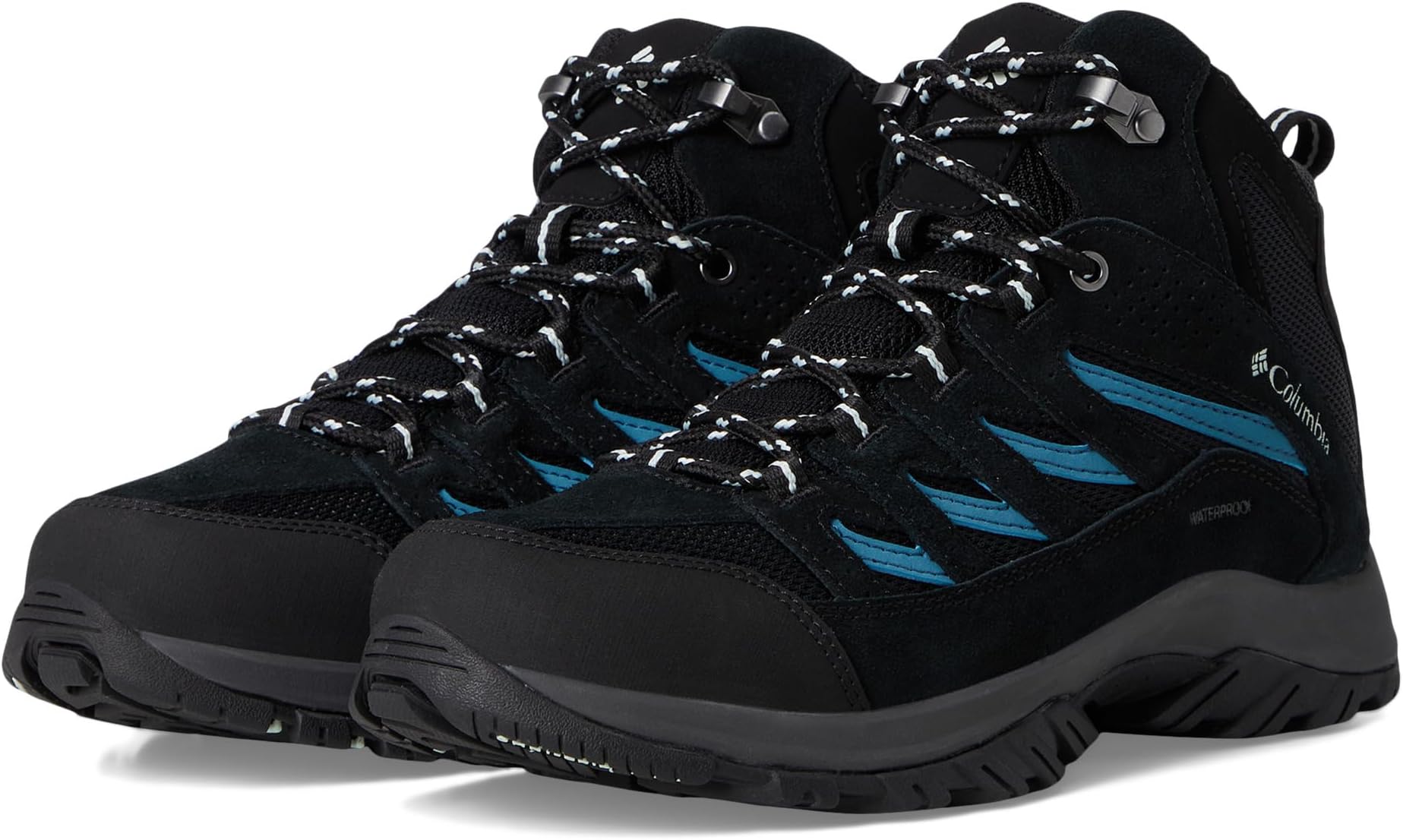 

Походные ботинки Columbia Crestwood Mid Waterproof, цвет Black/Skylight