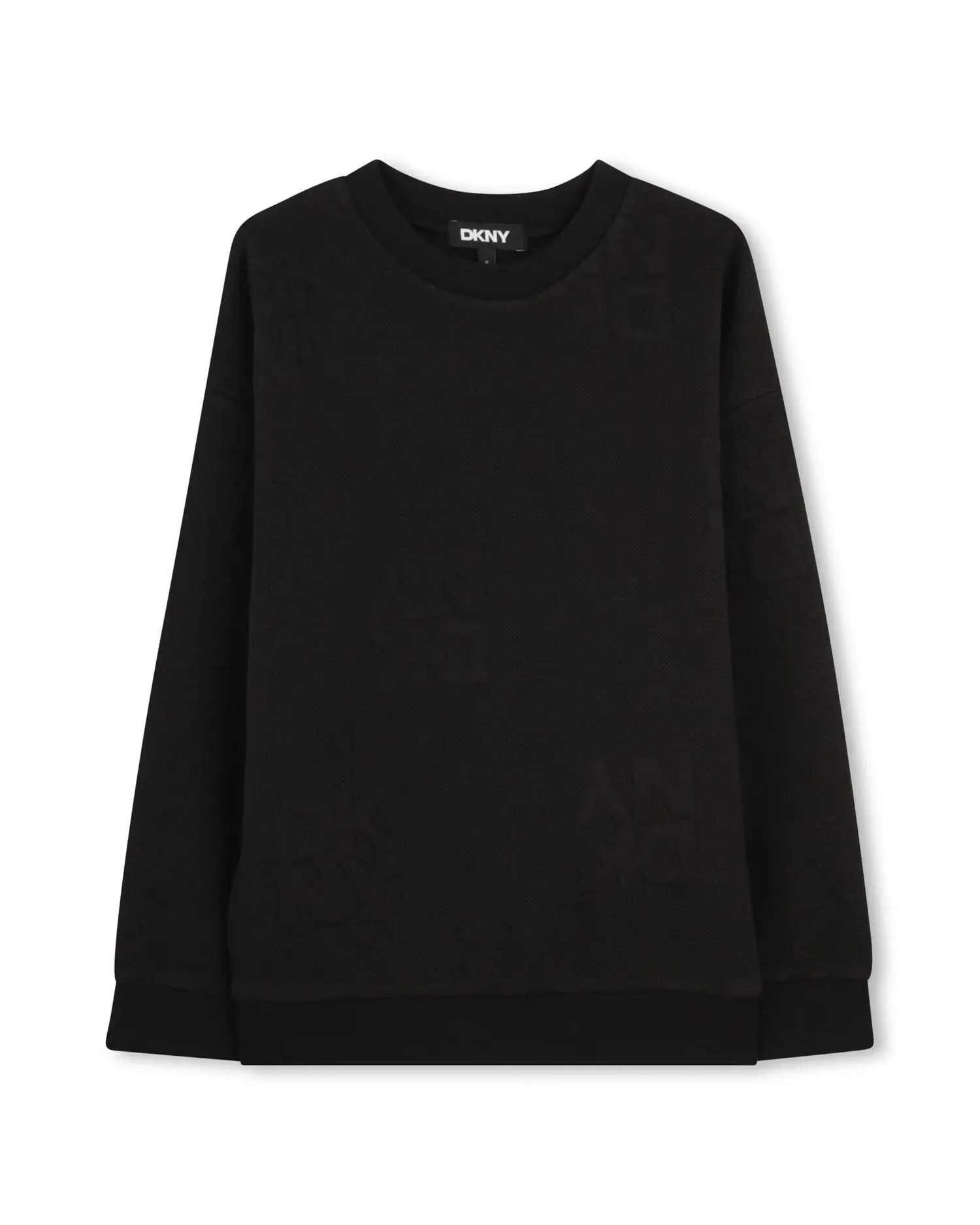 Унисекс толстовка с длинными рукавами без капюшона DKNY, черный