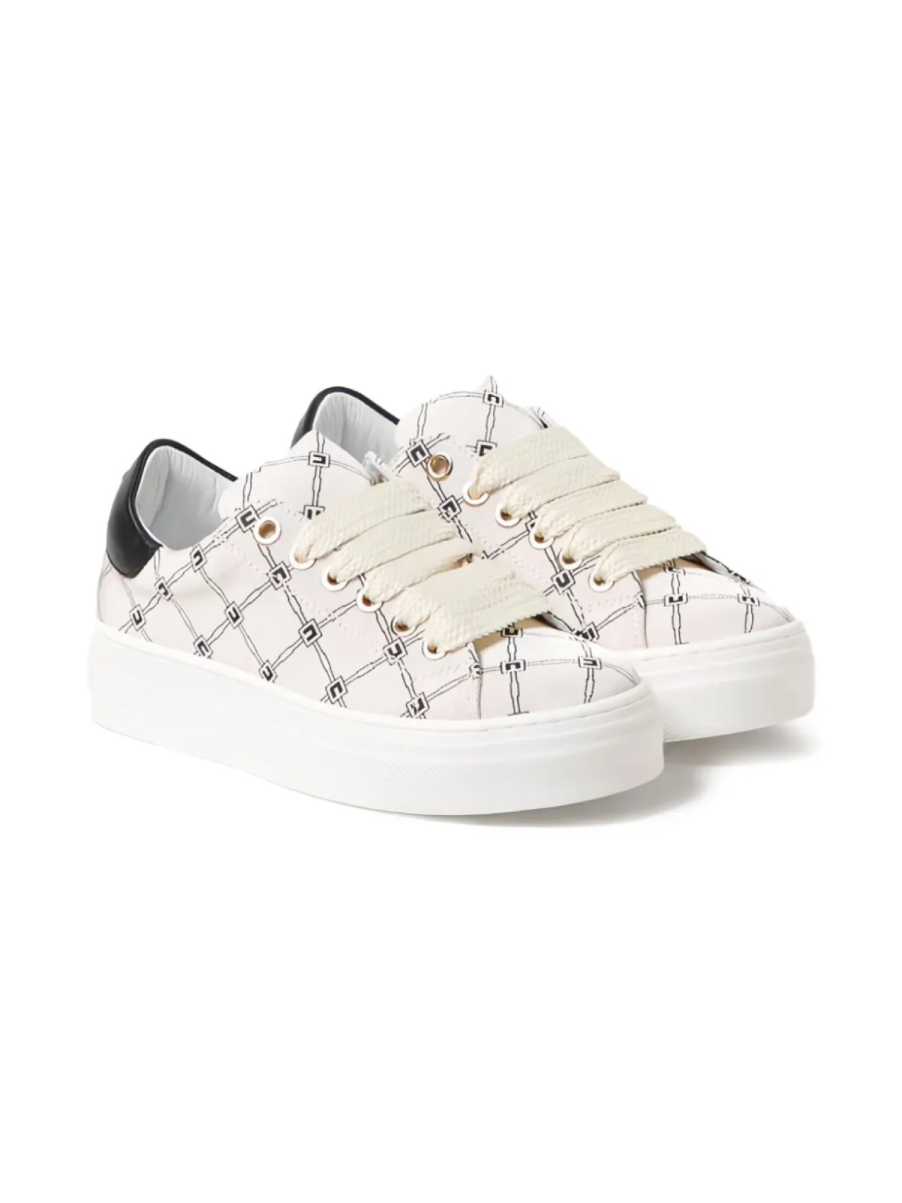 

Кроссовки на платформе Elisabetta Franchi Kids, нейтральный