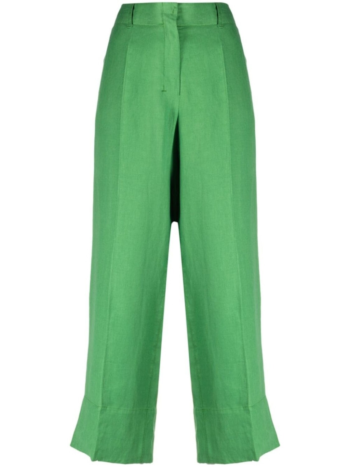 

Укороченные льняные брюки Max Mara, зеленый