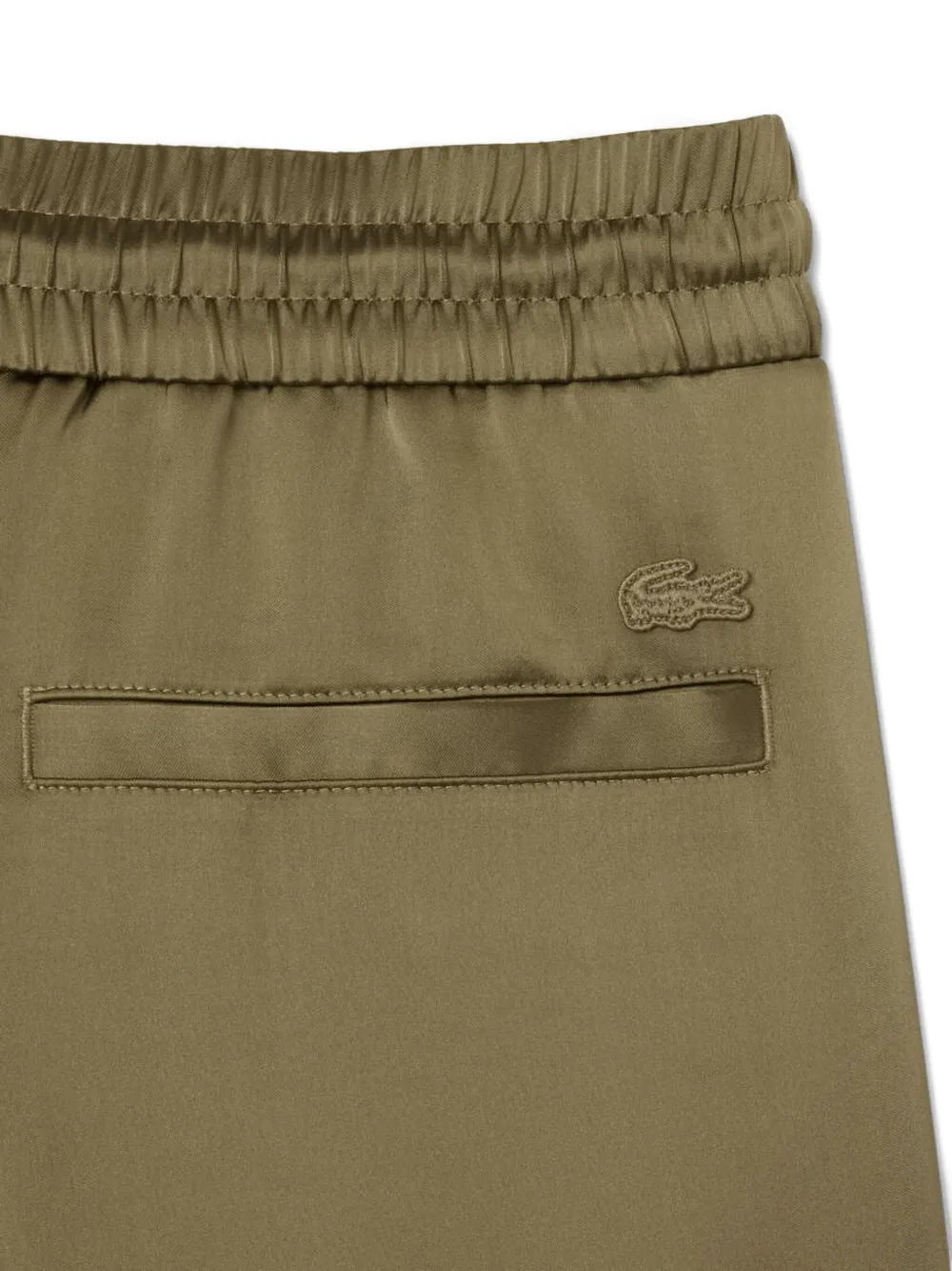 Атласные брюки Lacoste с карманом на молнии, зеленый — фото 4
