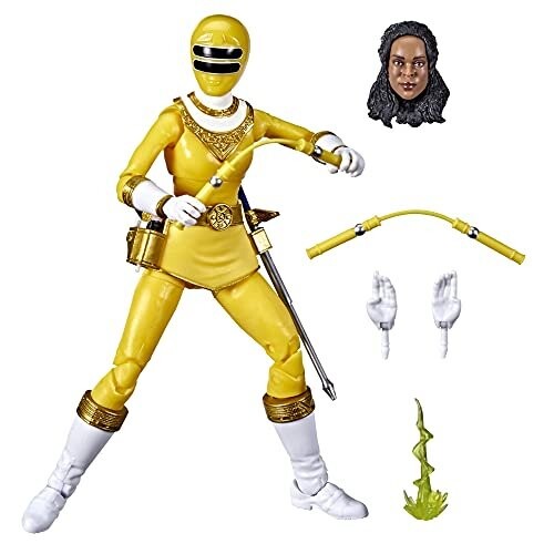 

Коллекция Power Rangers Lightning Zeo Yellow Ranger — 6-дюймовая коллекционная фигурка премиум-класса с аксессуарами для детей от 4 лет и старше Funko POP!