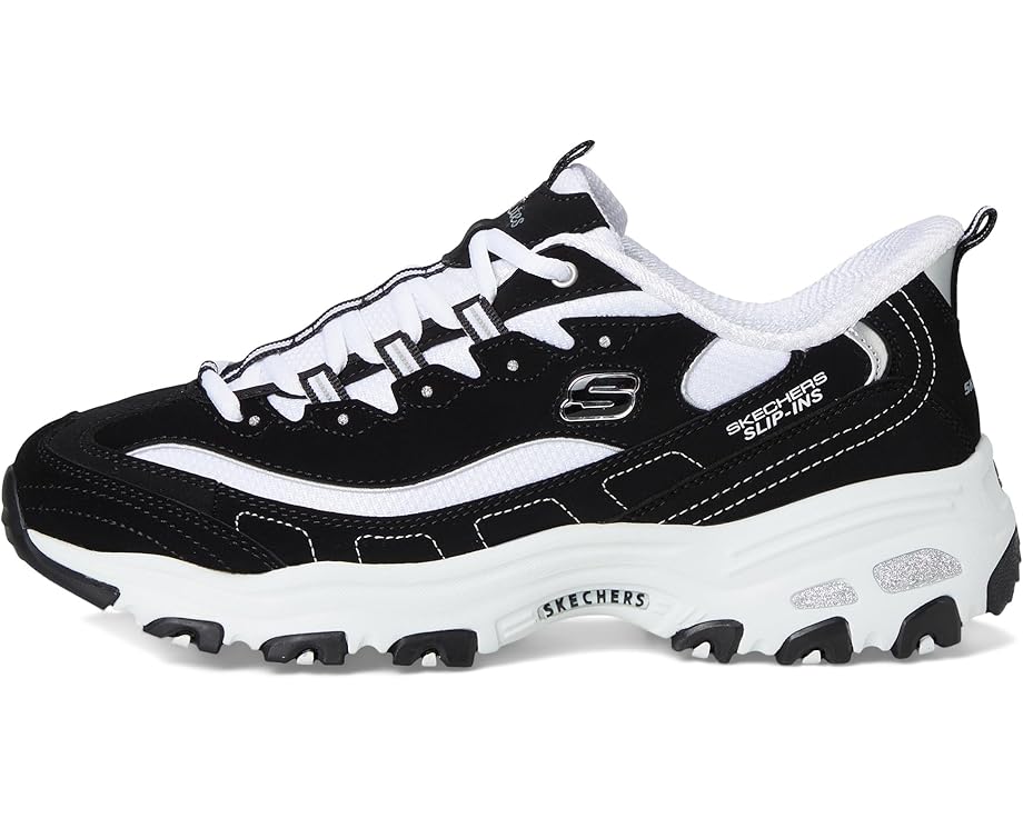 Кроссовки SKECHERS D'Lites Hands Free Slip-INS, цвет Black White — фото 4