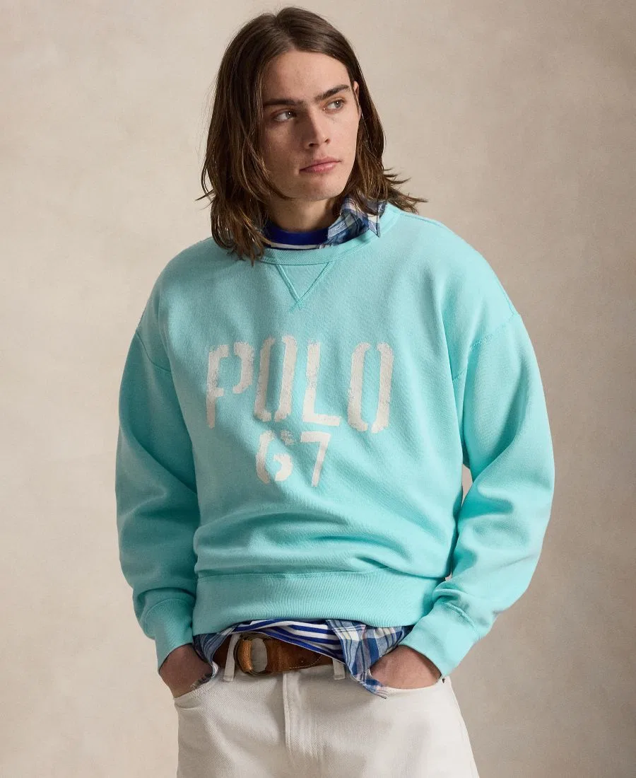 Мужская толстовка с круглым вырезом Polo Ralph Lauren, голубой